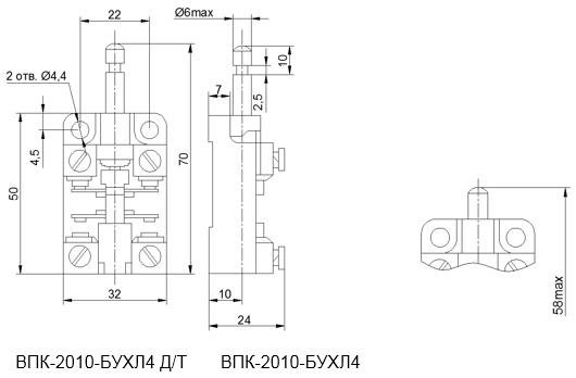 Габаритные и установочные размеры выключателей ВПК-2010-БУХЛ4 Д/Т, ВПК-2010-БУХЛ4. Габаритные и установочные размеры выключателей ВПК-2010-БУХЛ4 Д/Т, ВПК-2010-БУХЛ4.